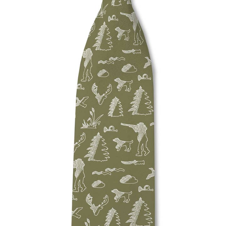 Hunt – Hunting Themed Moss Green Tie for wholesale by Tough Apparel