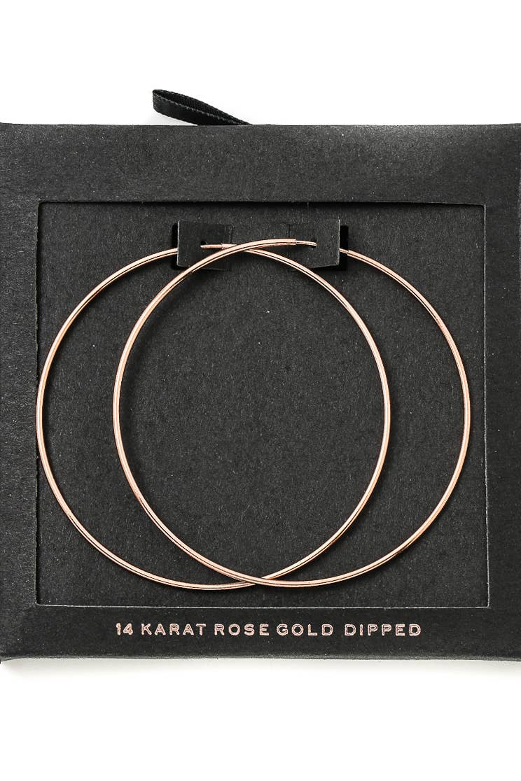 Anarchy Street - Venta al por mayor Pendientes de aro - Pendientes de Aro Finos de 60 mm Bañados en Oro de Secret Box3