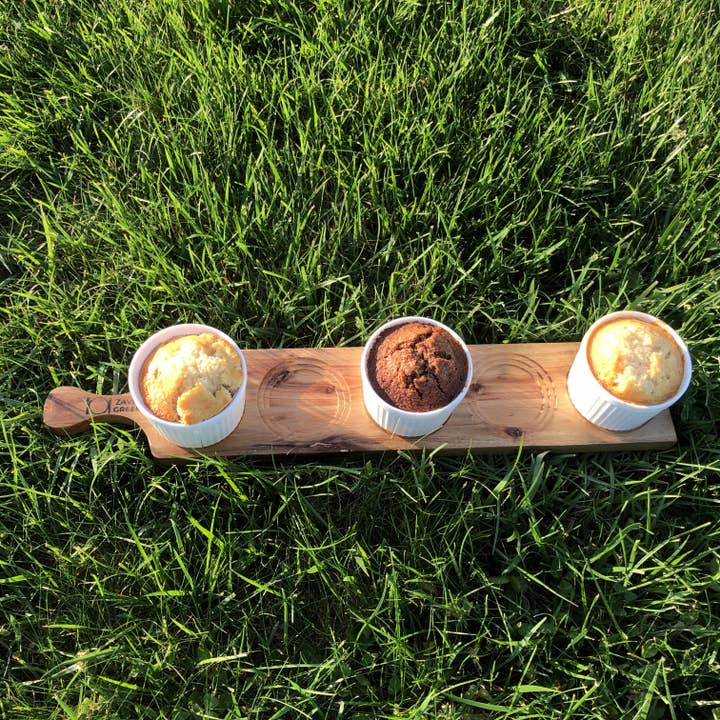 WILMAX USA - Wholesale Serving Tray - 16" long Acacia 4 Hole Flight Board4