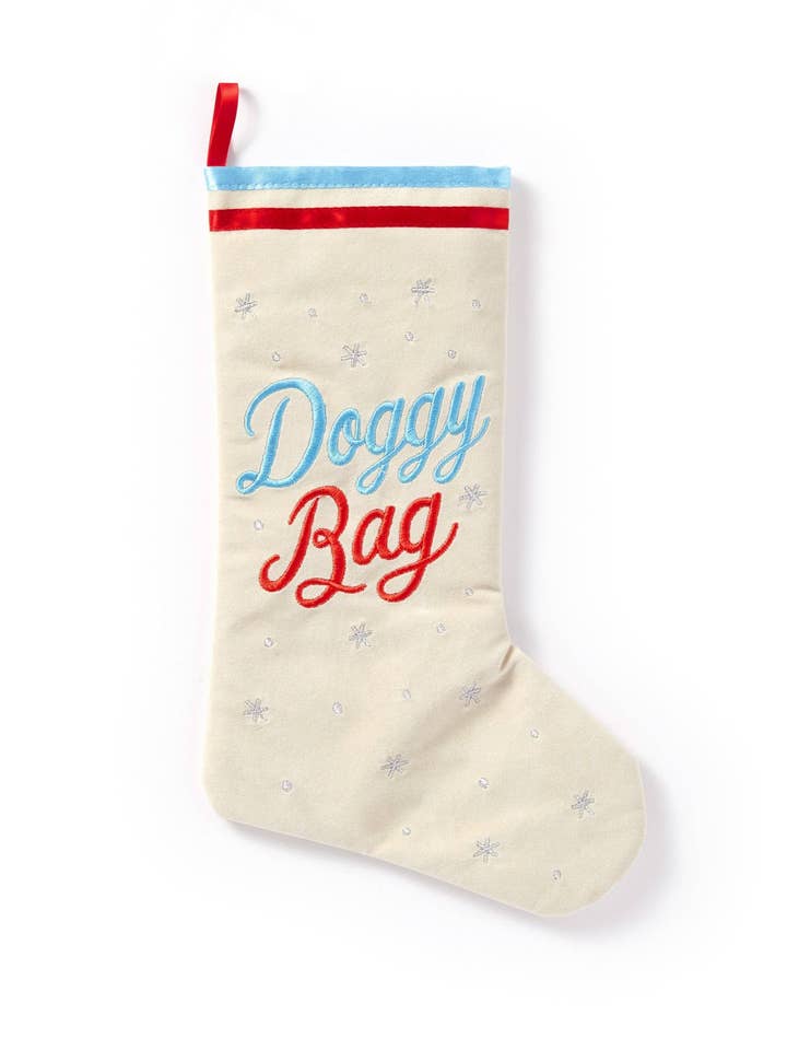 Brass Monkey Doggy Bag Dog Stocking for wholesale by Chronicle Books