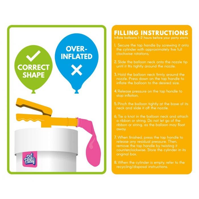 PD Party – wholesale Balloon – Helium tank - 50 Balloons1