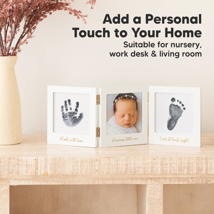 White Gold Fond Inkless Baby Handprint and Footprint Kit, Newborn Gifts for wholesale on Faire6