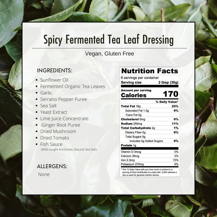 Burma Love Foods Company - Wholesale Salad Dressing - Spicy Fermented Tea Leaf Dressing3