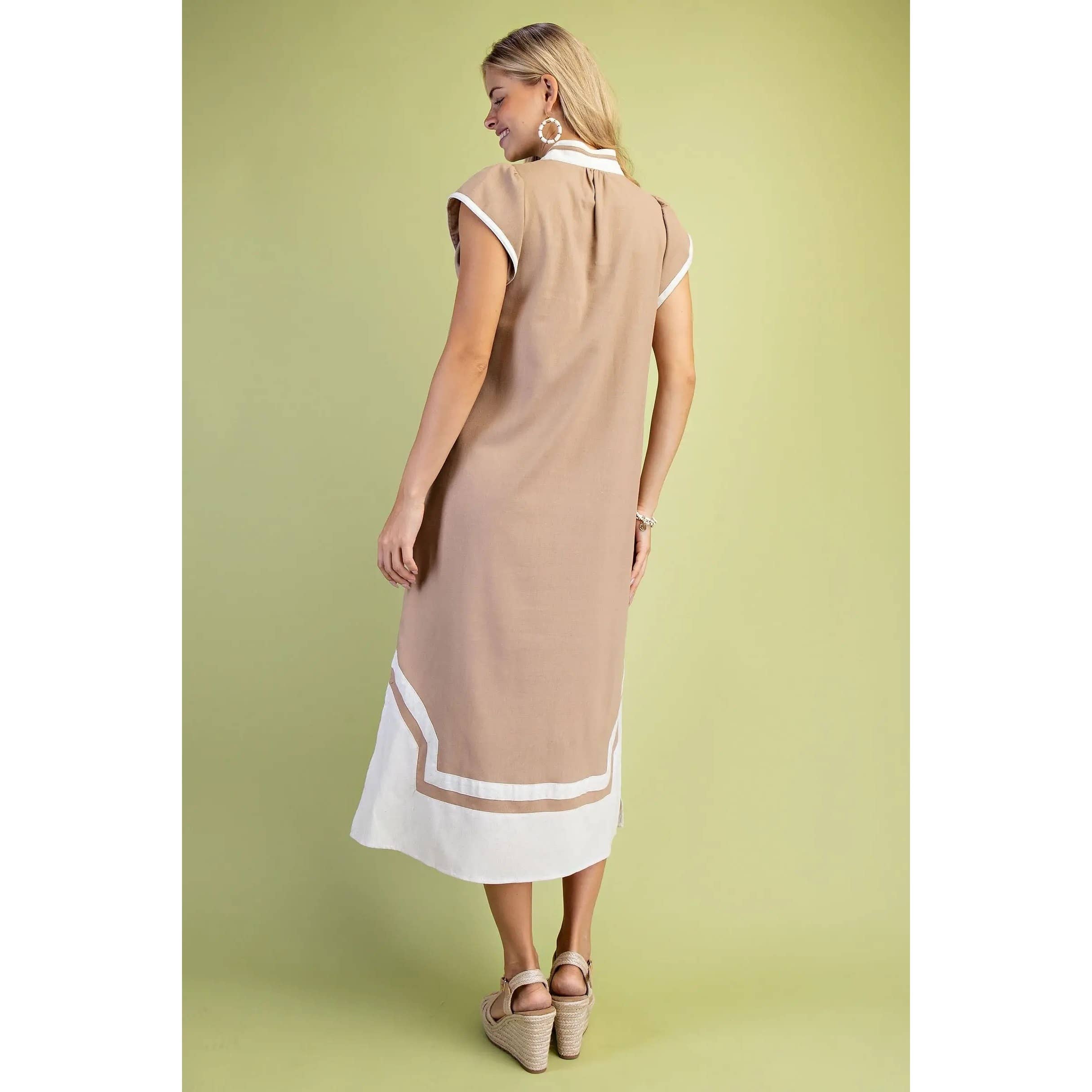 STYLE USA - Wholesale Dress - Women's - NEW V-Neck Midi Dress10
