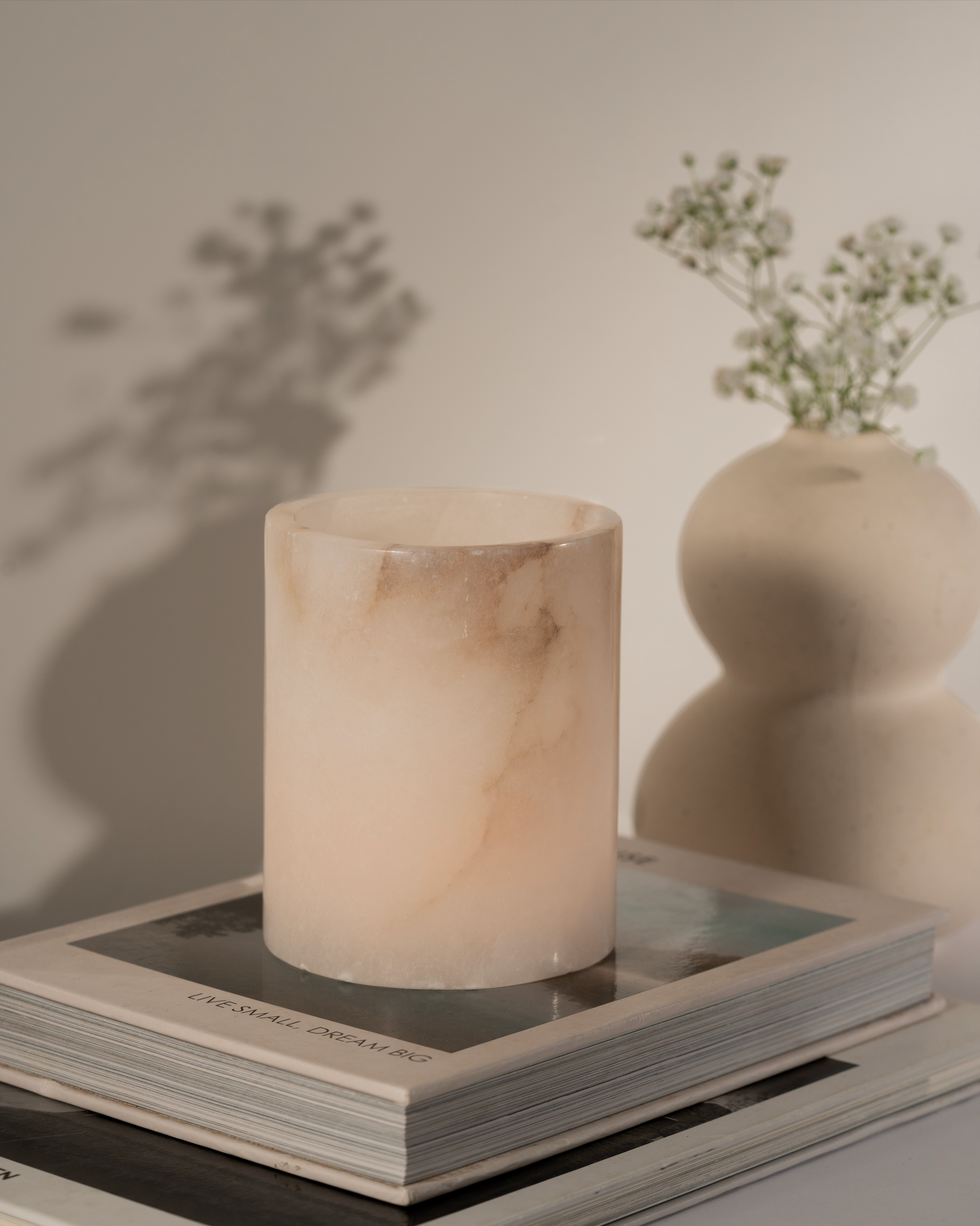 The Collective - Wholesale Candle Holder - Santo Alabaster Short Votive1