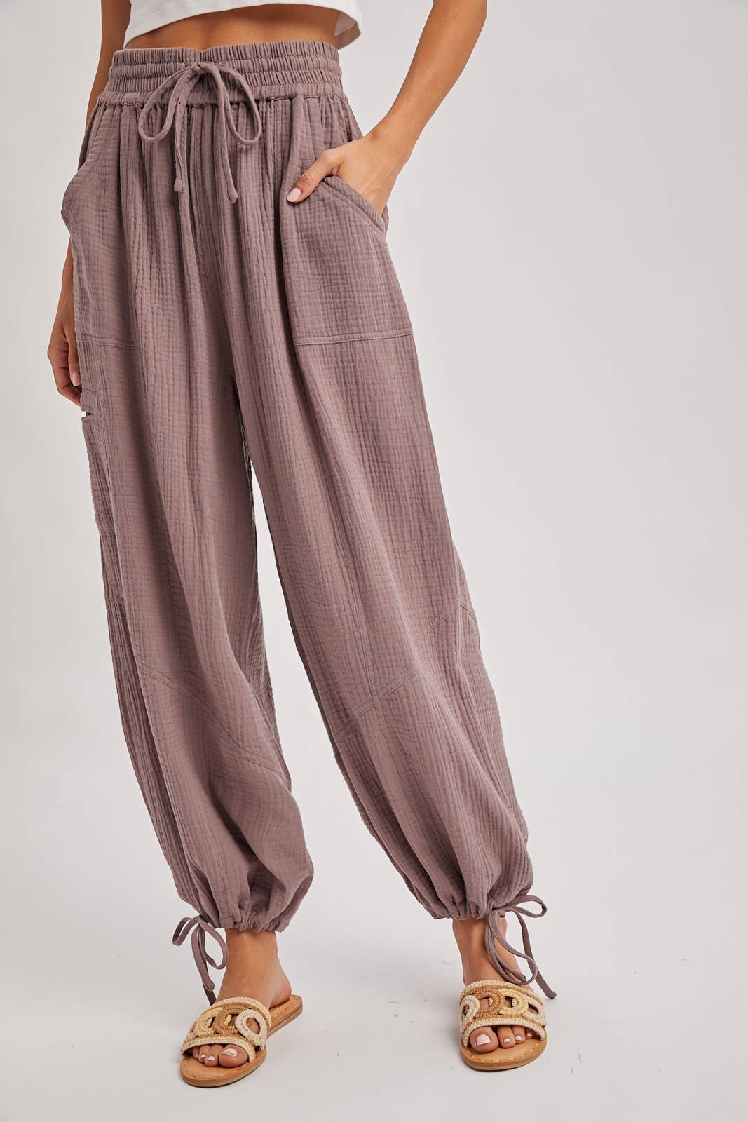 Bluivy - Wholesale Pants - Women's - JOGGER HAREM DRAWSTRING PANTS27