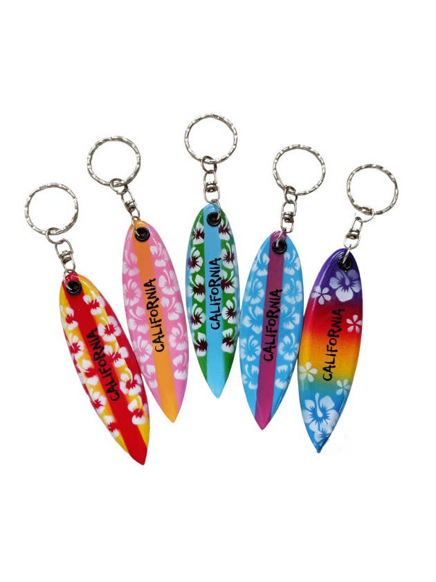 Hibiscus Flower Surf "California" Key Chains for wholesale by DK Hawaii