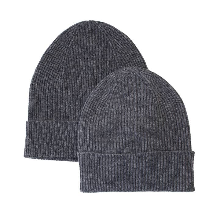 AU Baby - Wholesale Beanie - Uniseks - Cashmere Cloud Beanie-set voor volwassenen + mini - antraciet