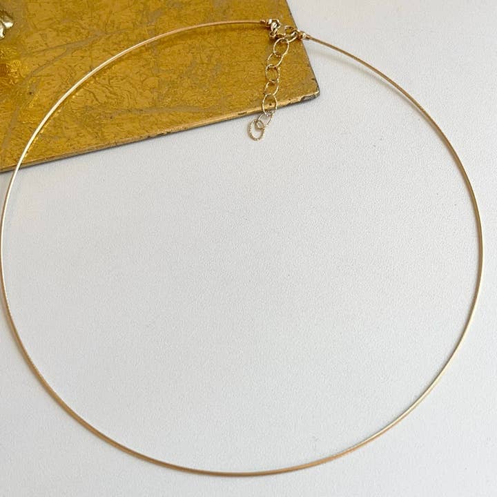 HoopLa - Wholesale Choker/Collar - Neck Wire Minimalist- Choker - Stainless Steel 14K Gold 8