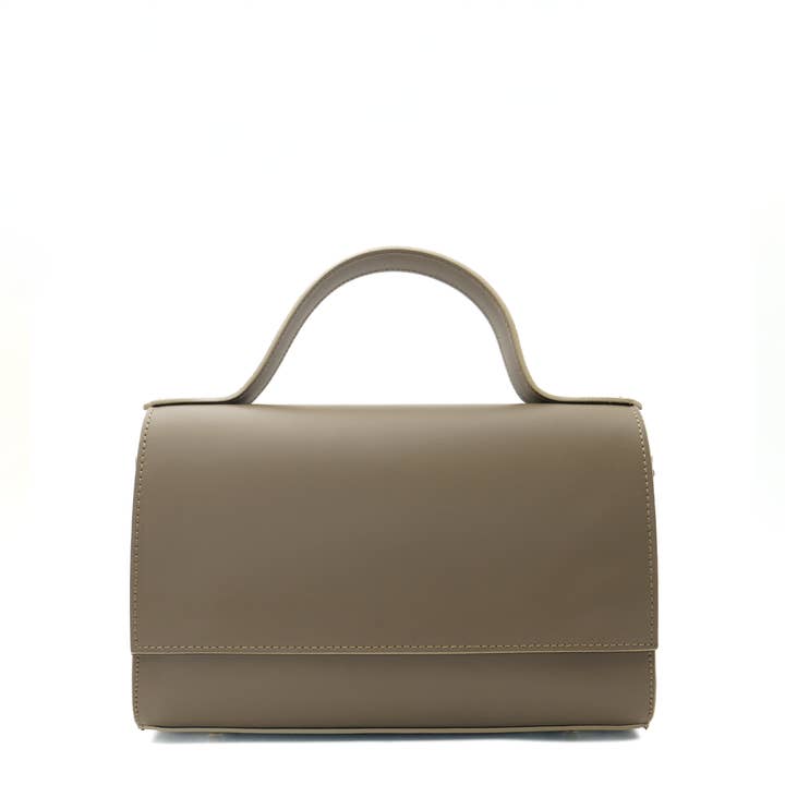 Handtas in leer „Palermo” Taupe voor wholesale door LaTalia