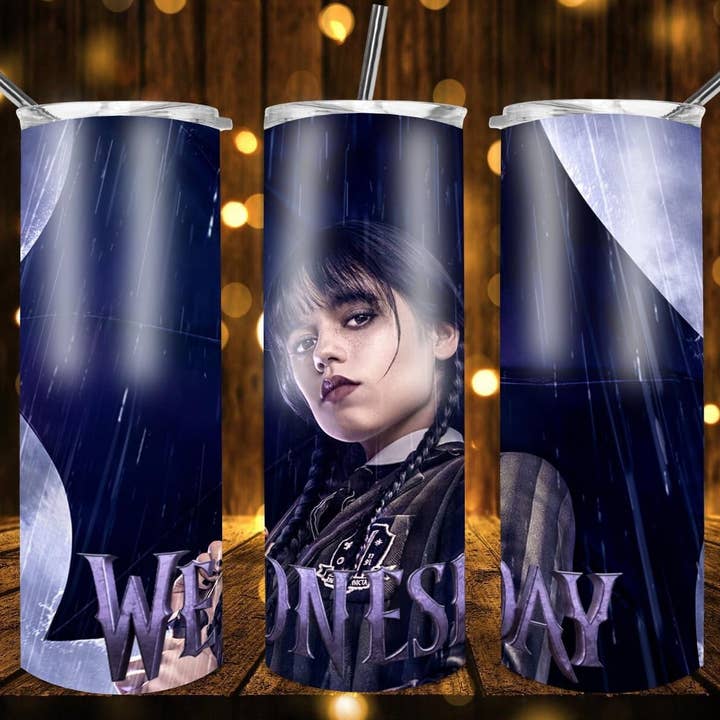 Wednesday Umbrella 20oz Skinny Tumbler for wholesale by WST Wholesale