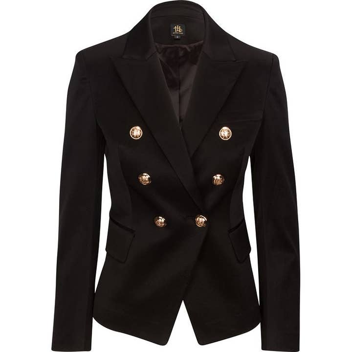 Joan Double Breasted Black Blazer for wholesale by HottieandLord