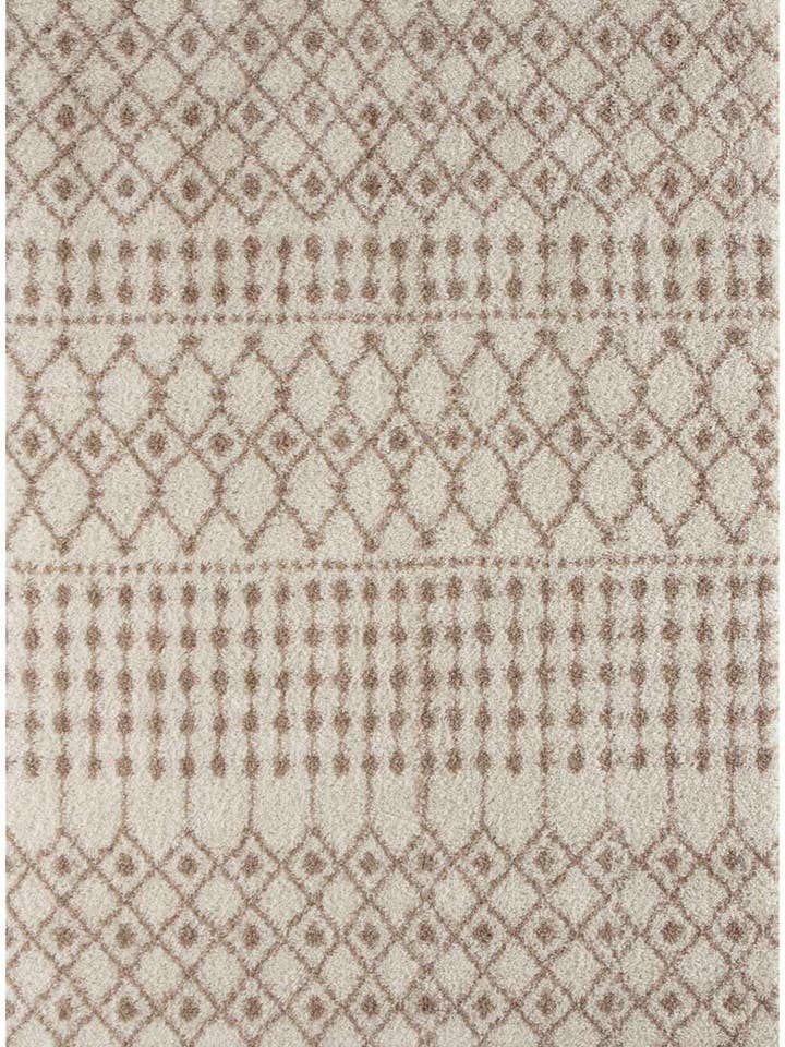 Moroccan Ivory Beige Shaggy Rug | 1030 for wholesale by THE RUGS