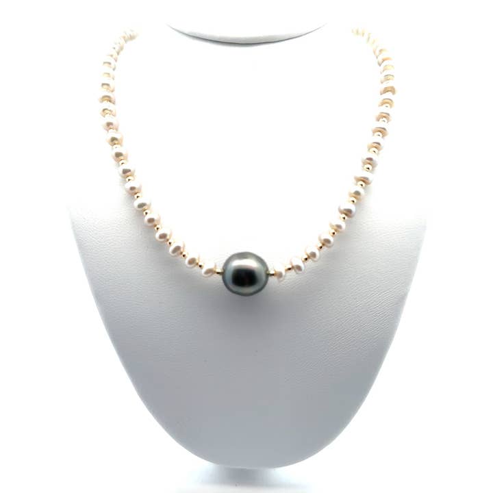 Colar Leilani de Pérolas (Taitianas Negras) por atacado de Little Sea Gypsy