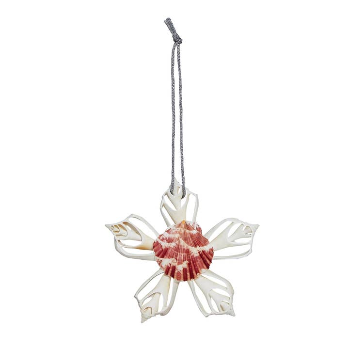HS Seashells - Wholesale Ornament - Snowflake Ornament with Sundial1