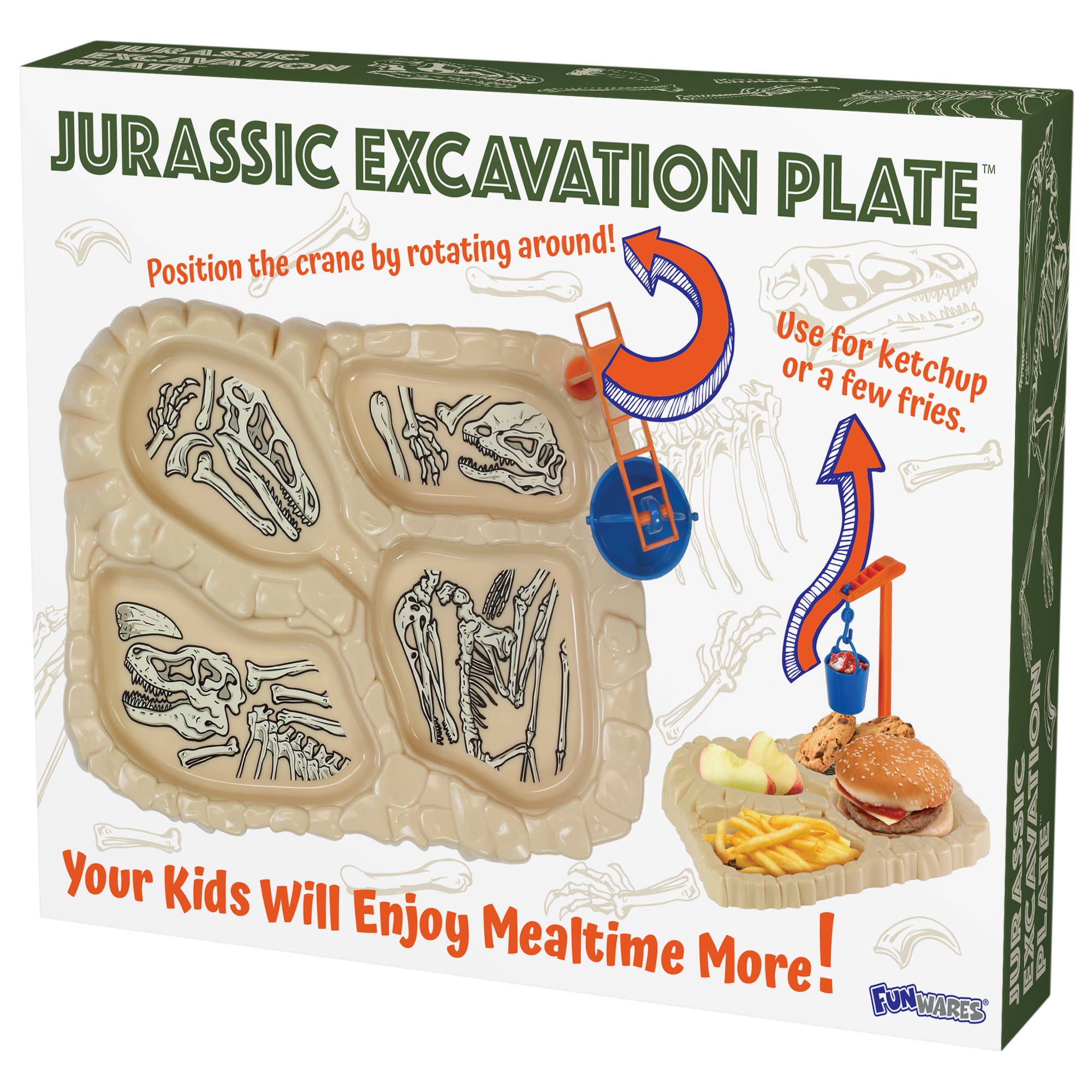 Funwares - Wholesale Dinner Plate - Kids & Baby - Jurassic Excavation Plate – Dinosaur Kids Dinnerware Gift7