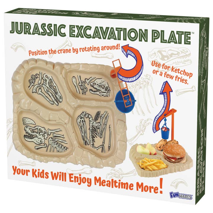 Funwares - Wholesale Dinner Plate - Kids & Baby - Jurassic Excavation Plate – Dinosaur Kids Dinnerware Gift7