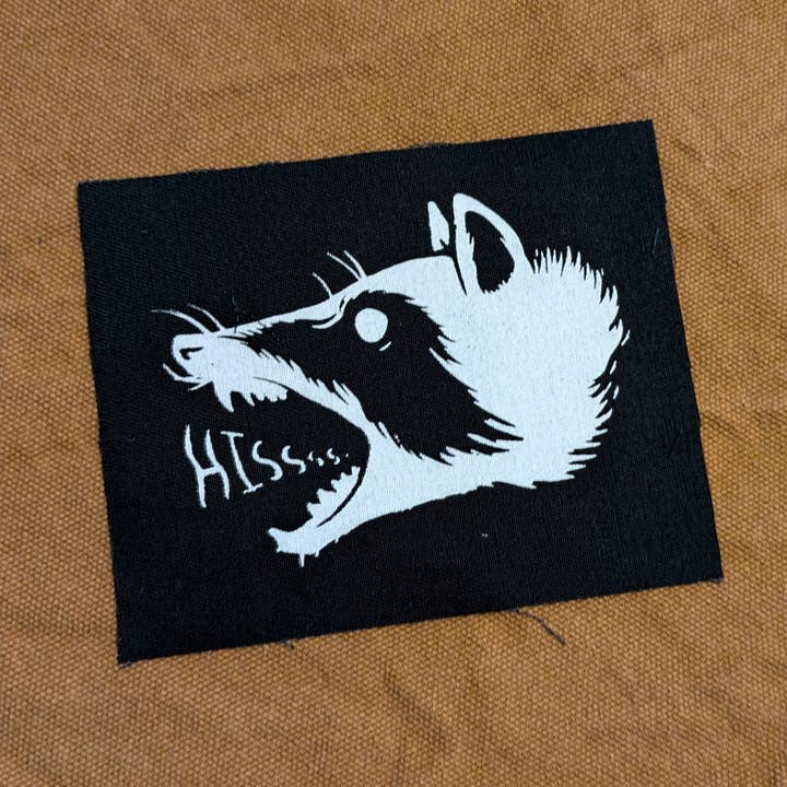 Goodbye Zach - Wholesale Patch - Raccoon Hissing Sew On Patch | Screen Print0