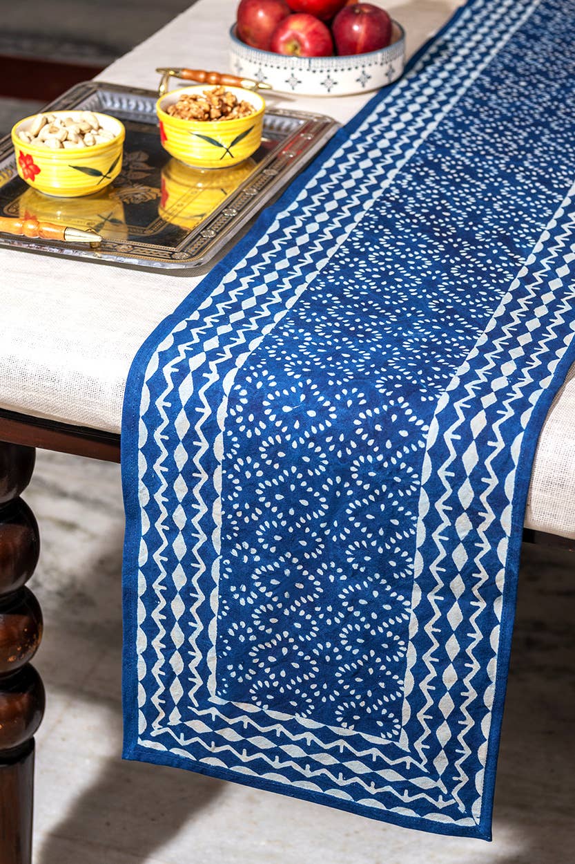 Sevya Handmade – wholesale Table runner – Indigo Table Runner3