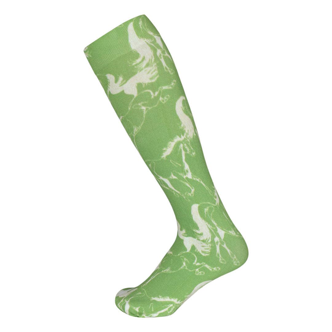 JPC Equestrian – wholesale Socks – Women's – AWST Int'l Lila Linear Horse Socks0