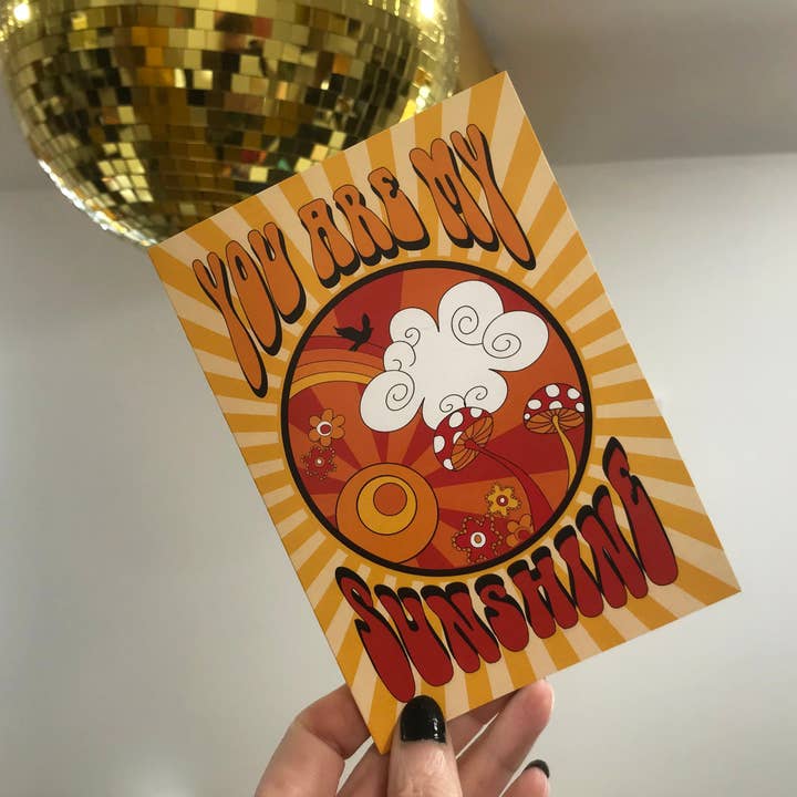 You are my Sunshine Card, tarjeta gráfica de los 70 para venta al por mayor de Stan and Gwyn