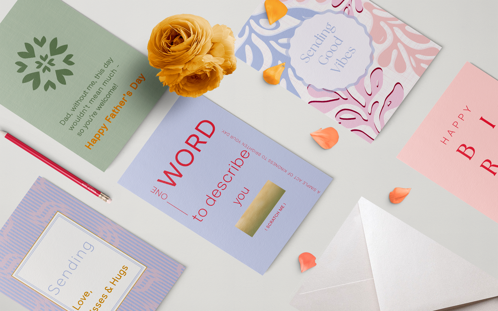Glimmery Moments® - Wholesale Stationery/Notecard Set - Words That Stay – Playful Modern Snail Mail Card Bundle7
