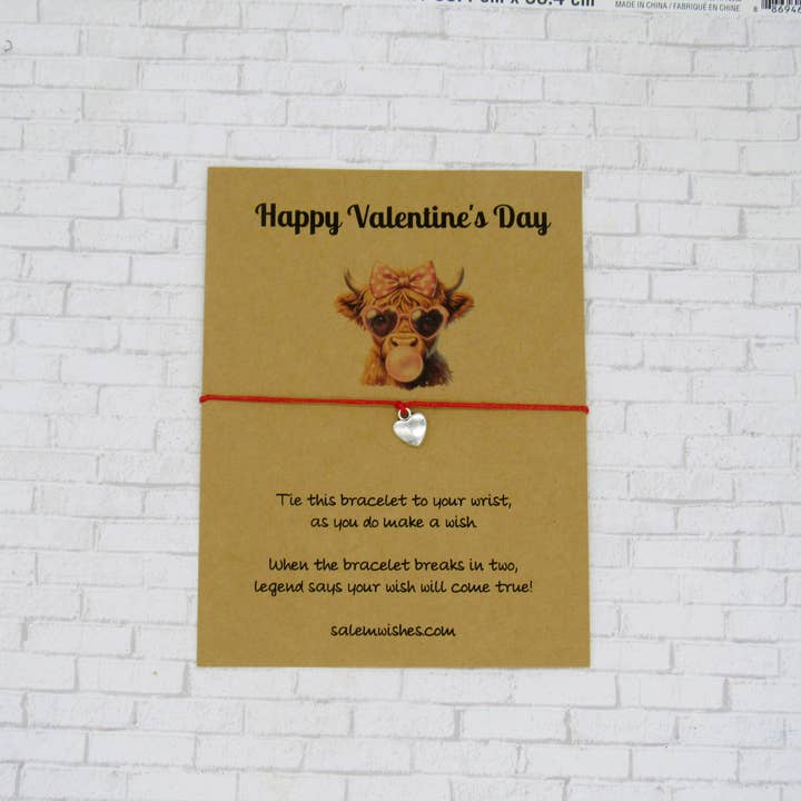 Highland Cow Valentine's Card for wholesale by Salem Wishes
