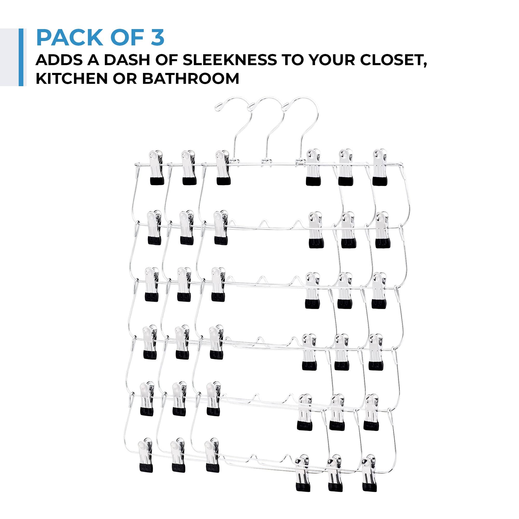 Ergodebrands - Wholesale Clothes Hangers - USTECH 6-Tier Skirts Pants (3 Pack)2