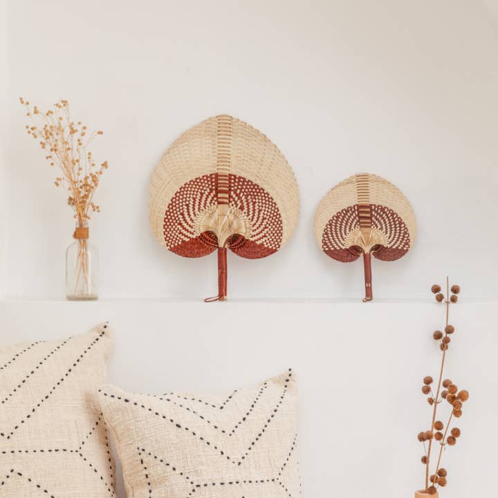 Village Thrive - Wholesale Wall Accent - Woven Paradisio Fan in Clay Ombre6