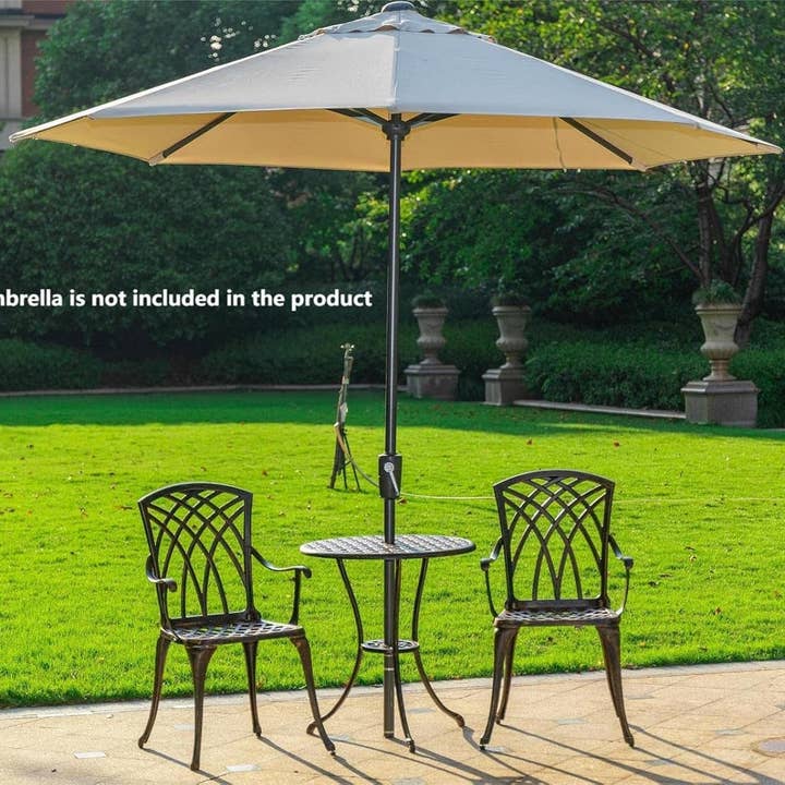 ShipItFurniture - Wholesale Patio Set - Bistro Set 3 Piece Rustproof Cast Aluminum Furniture Bronze3