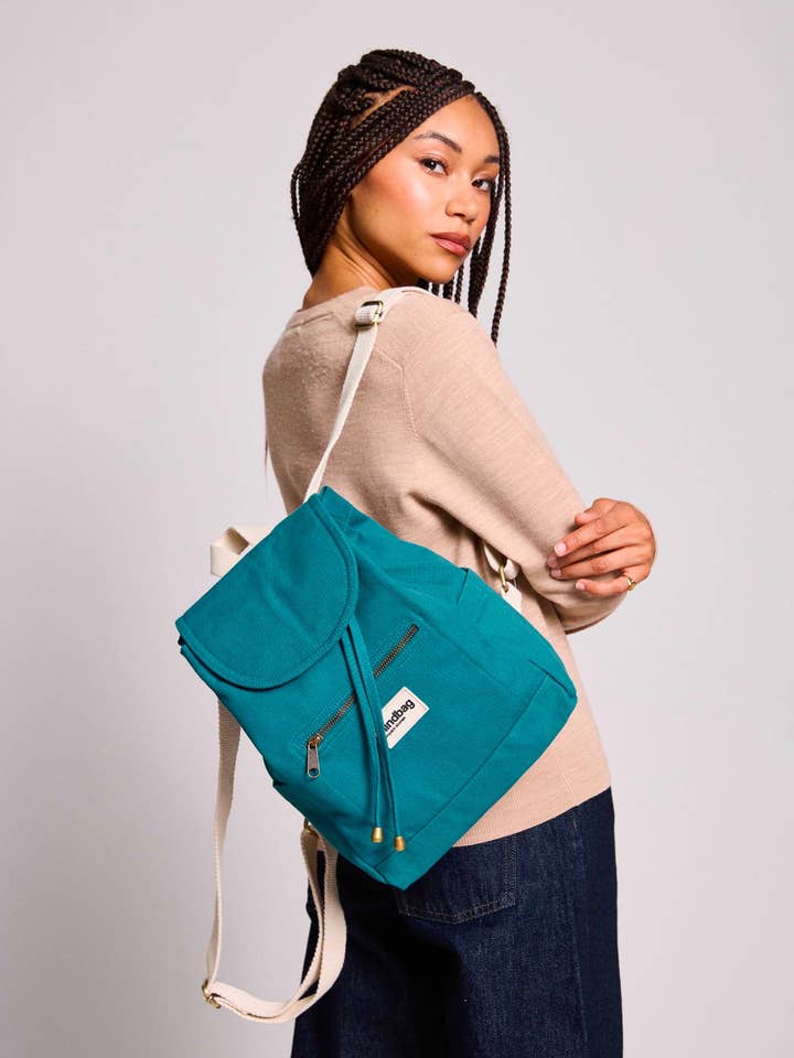 Eliot Peacock Blue mini backpack for wholesale by Hindbag