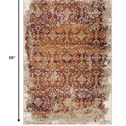 HomeRoots - Wholesale Area Rug - 3' X 5' Rust Oriental Area Rug3