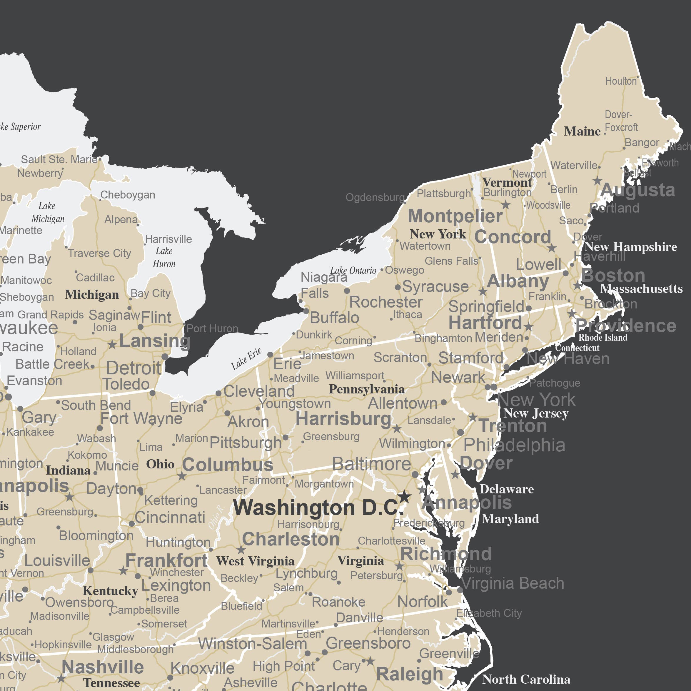 An Adventure Awaits, LLC - Wholesale Map - 16x20 Framed USA Push Pin Map - Charcoal Grey3