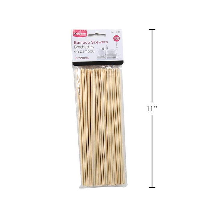 Luciano Gourmet - Wholesale Skewer - Luciano 100-pc Bamboo Skewers,8"/12"