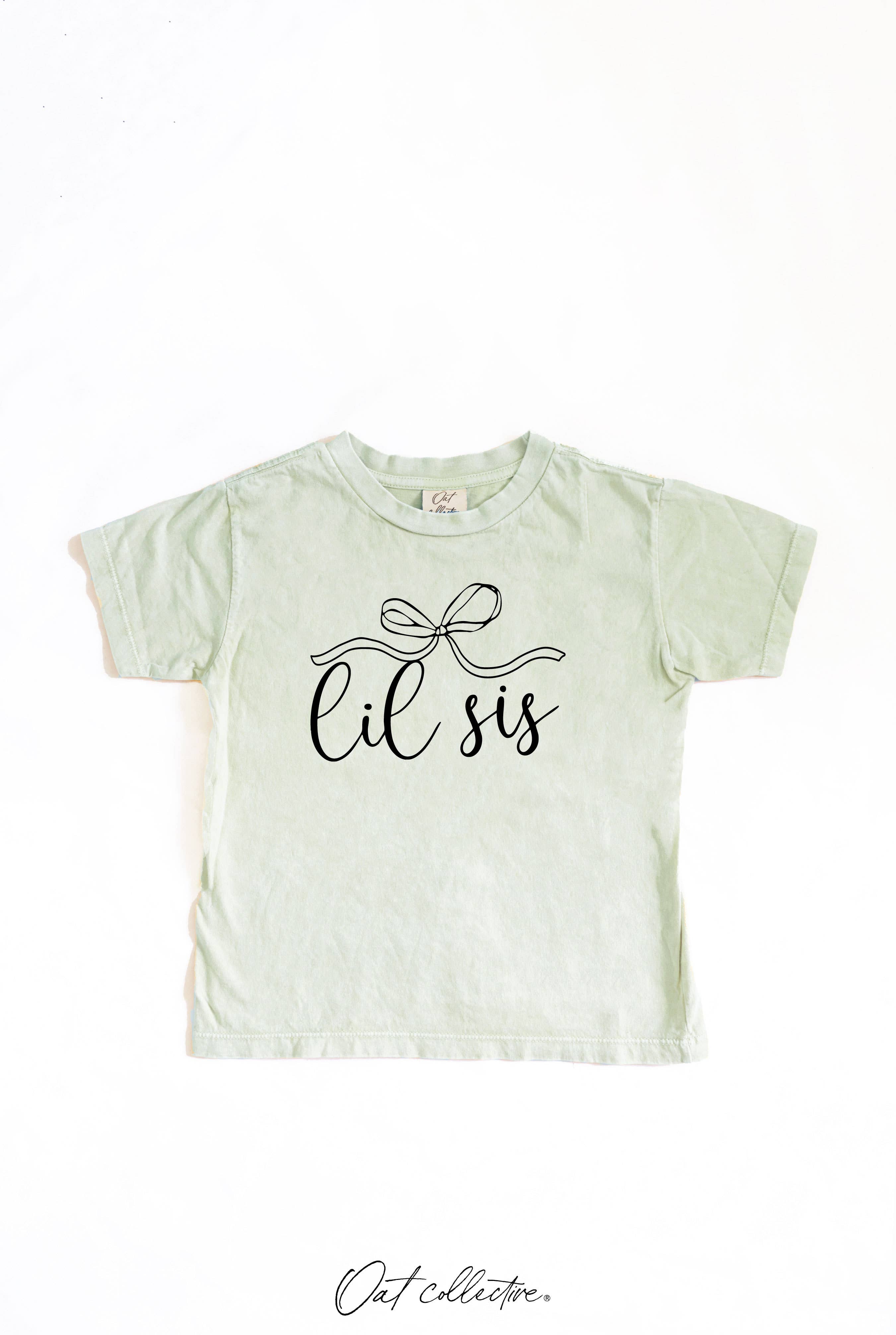 OAT COLLECTIVE - Wholesale Screen Printed T-Shirt - Kids - LIL SIS Toddler Washed Graphic Top9