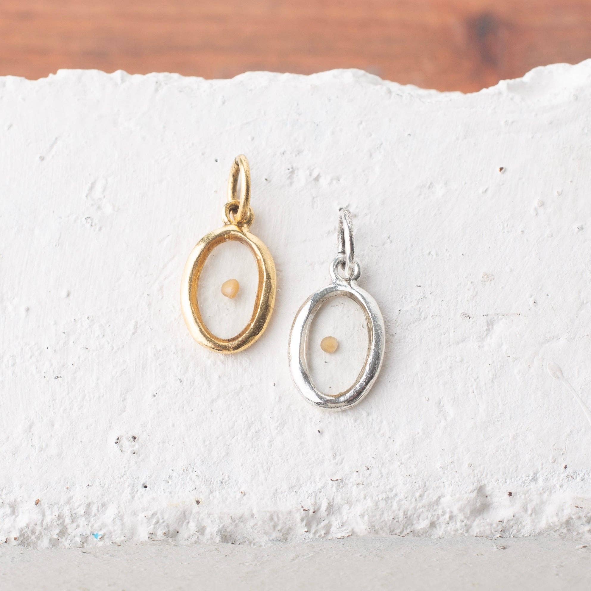 Bel Kai - Wholesale Individual Charm/Pendant - Mustard Seed Faith Oval Charm