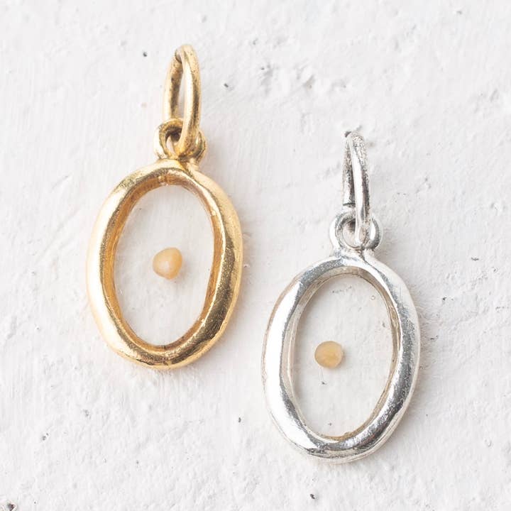 Mustard Seed Faith Oval Charm for wholesale by Bel Kai