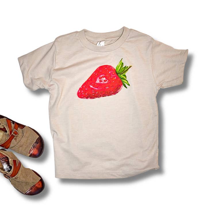 Children's Strawberry T-shirt for wholesale by Small Family Clothing