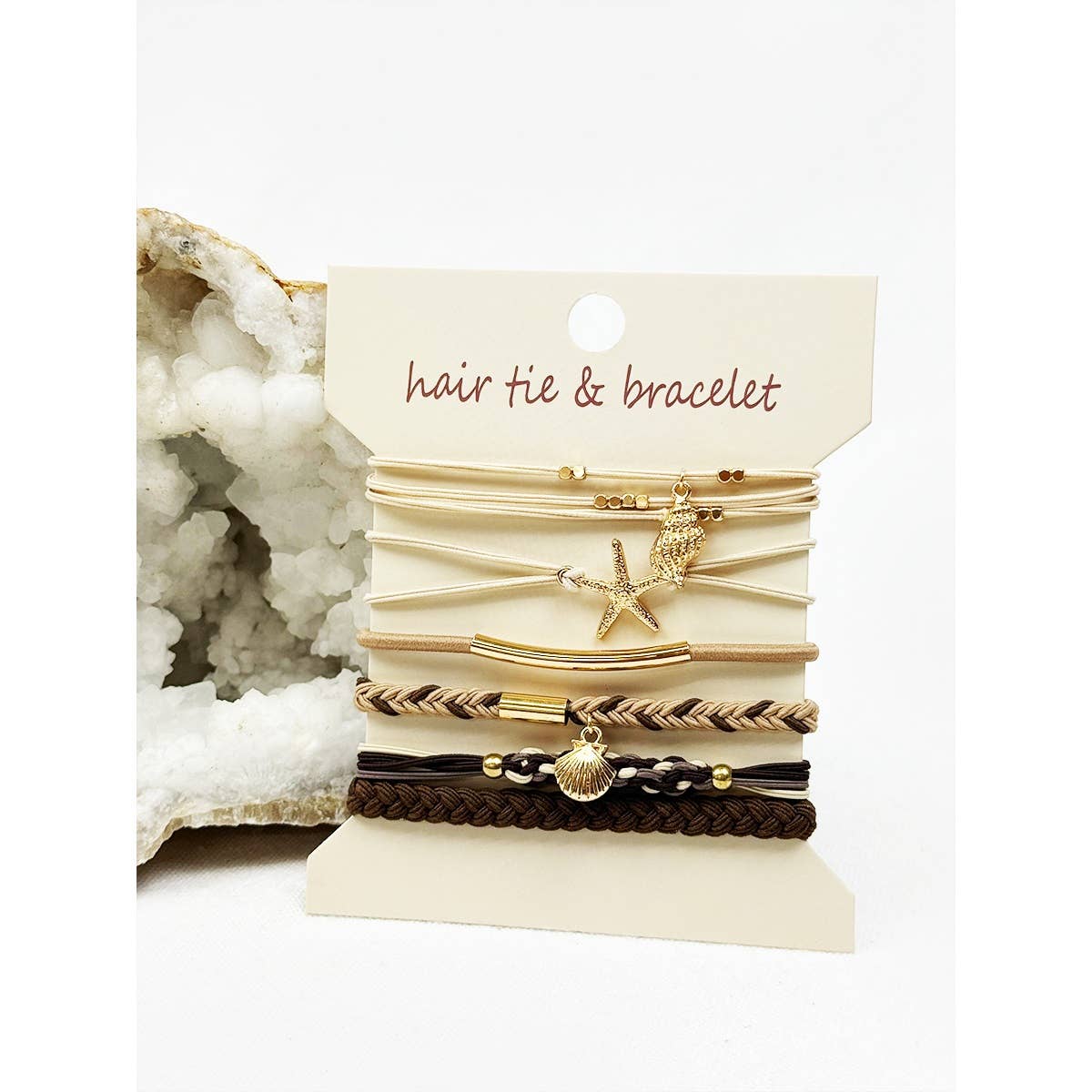 MIX COLOR Boho Inspired BEACH Theme Hair Tie Bracelets for wholesale on Faire4