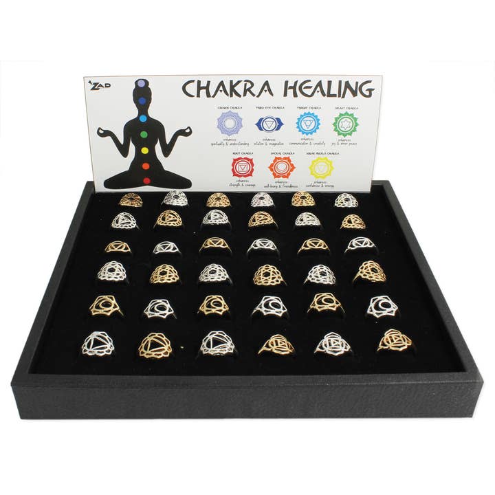 Chakra Healing Symbol Ring Program - 42 pcs for wholesale by ZAD