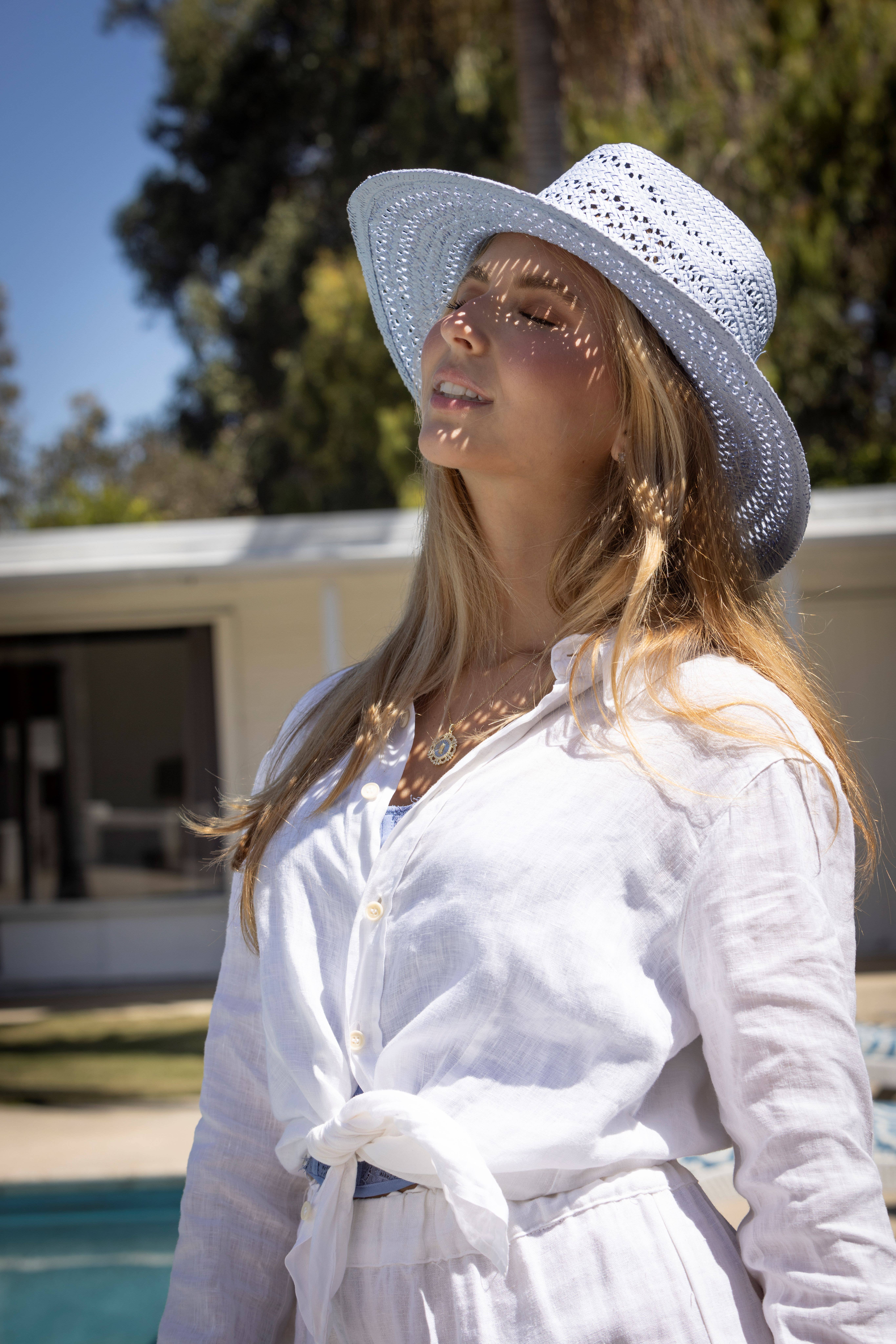 Peter Grimm - Vente Chapeau de paille – unisexe - Chapeau de station balnéaire à large bord ajustable en paille de papier Danika4