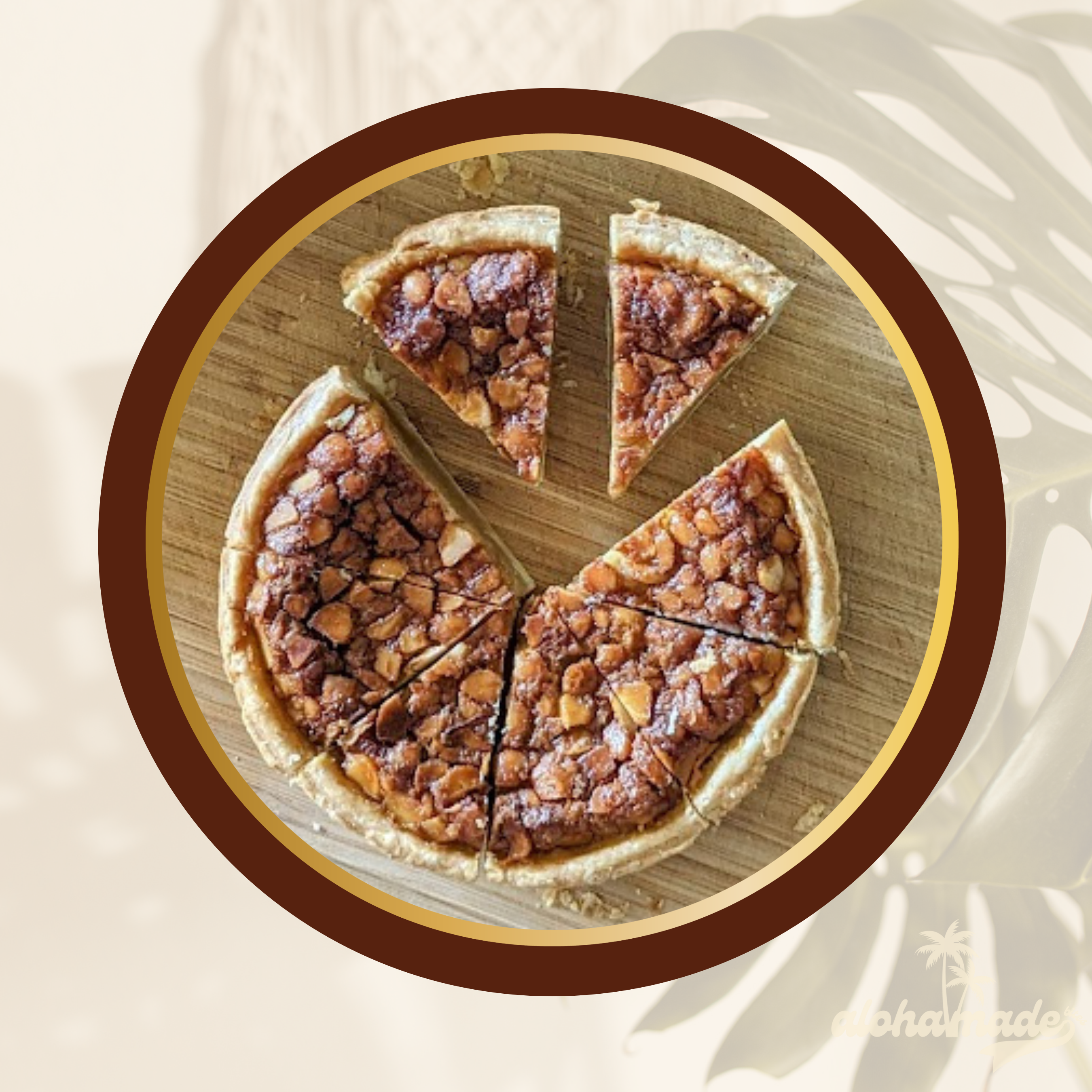 AlohaMade Bites - Wholesale Pie - Hawaiian O.G. Vanilla Macadamia Nut Pie - Made In Hawaii0