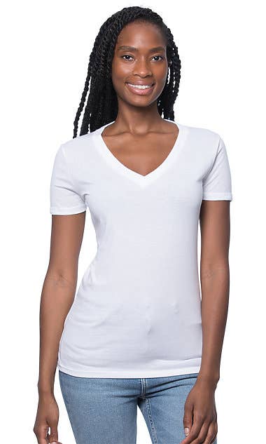 Royal Apparel - Wholesale T-Shirt - Women's - Women's Viscose Hemp Organic Cotton V-Neck4