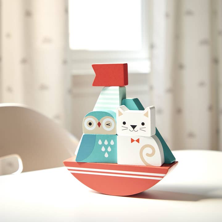 Chronicle Books - Wholesale Wood Toy - Kids - Owl & the Pussy-Cat Wooden Stacking Toy