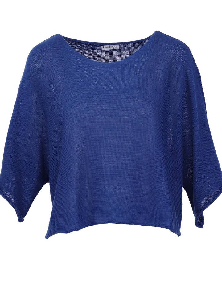 Cadenza Italy Ltd - Vendita all'ingrosso Top in maglia - Donna - Top corto a tunica in misto cotone15