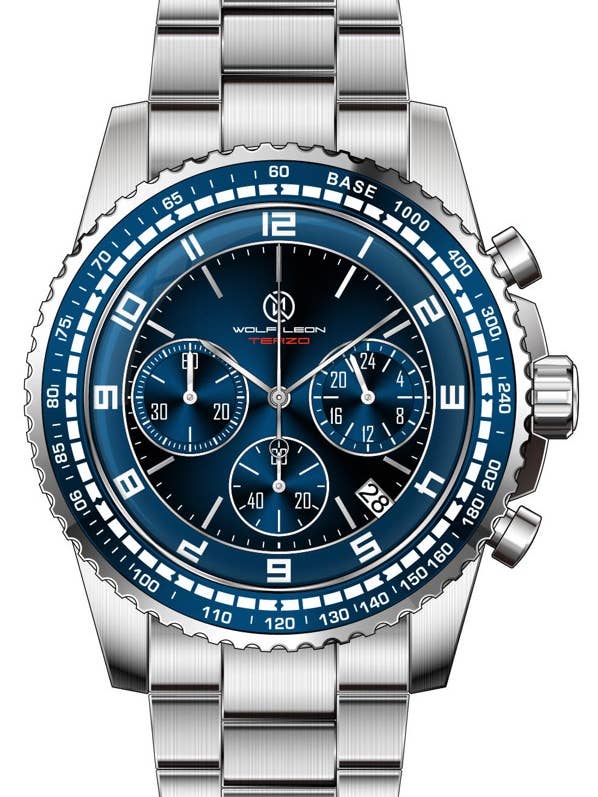 TERZO - montre chrono racer à quartz pour la vente par WOLF LEON