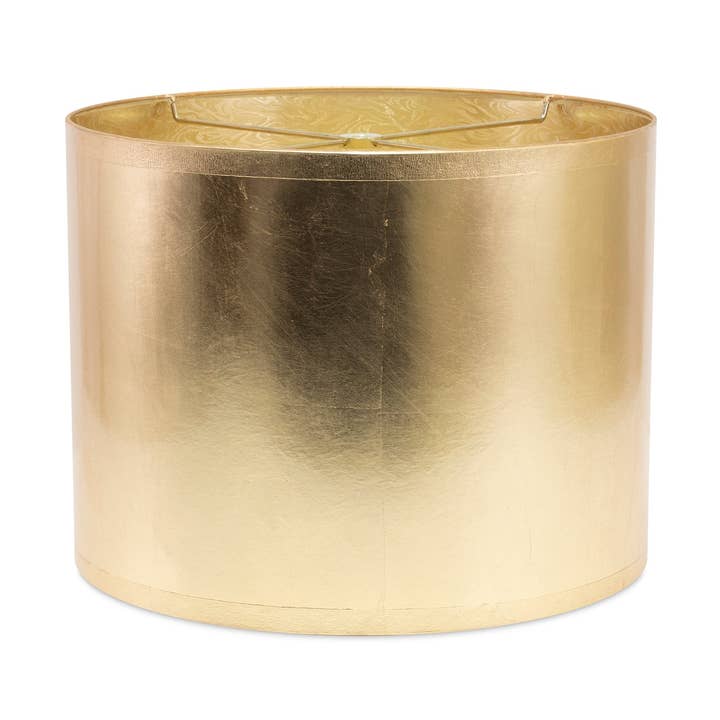 Round Gold Foil Lamp Shade 13/13" x 13/13" x 10" for wholesale by Couture Lamps