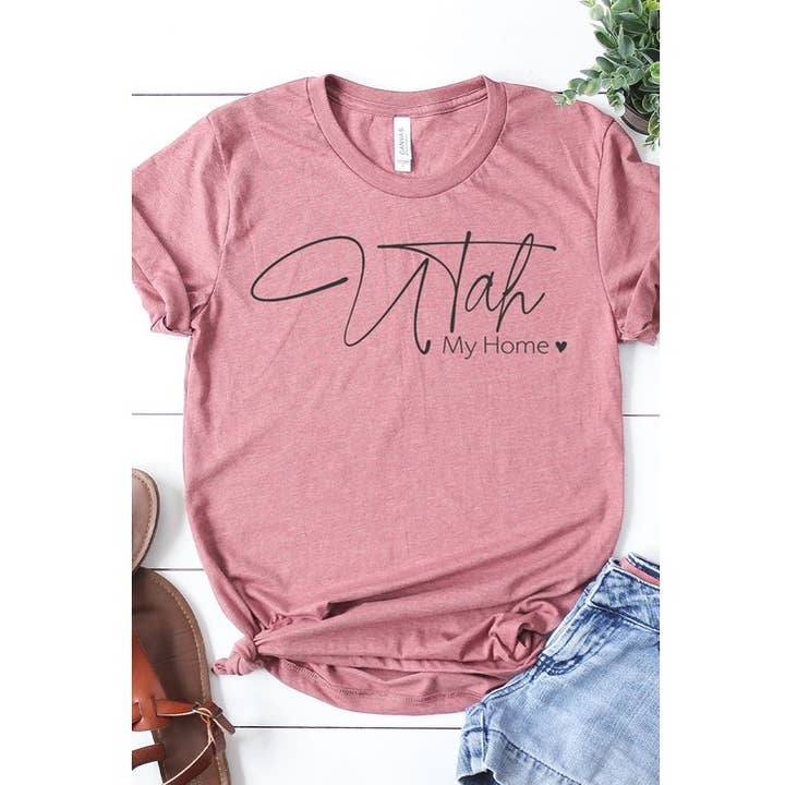 Utah mitt hem grafisk tee för wholesale av Kissed Apparel