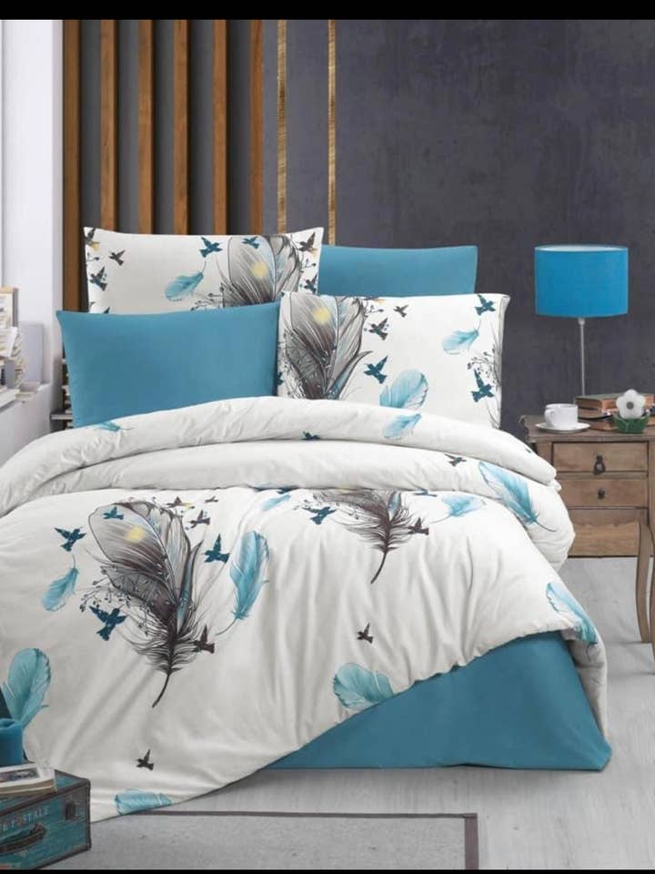 Ensemble de housse de couette en plumes, ensemble de literie 4 pièces pour la vente par SannasDecor