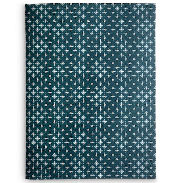 Patterned Scrapbook in Little Stars Petrol Blue for wholesale by Cambridge Imprint